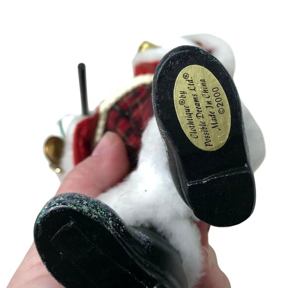 Smiling SNOWMAN with Broom and Bell CHRISTMAS Decor Holidays Xmas - Picture 8 of 9